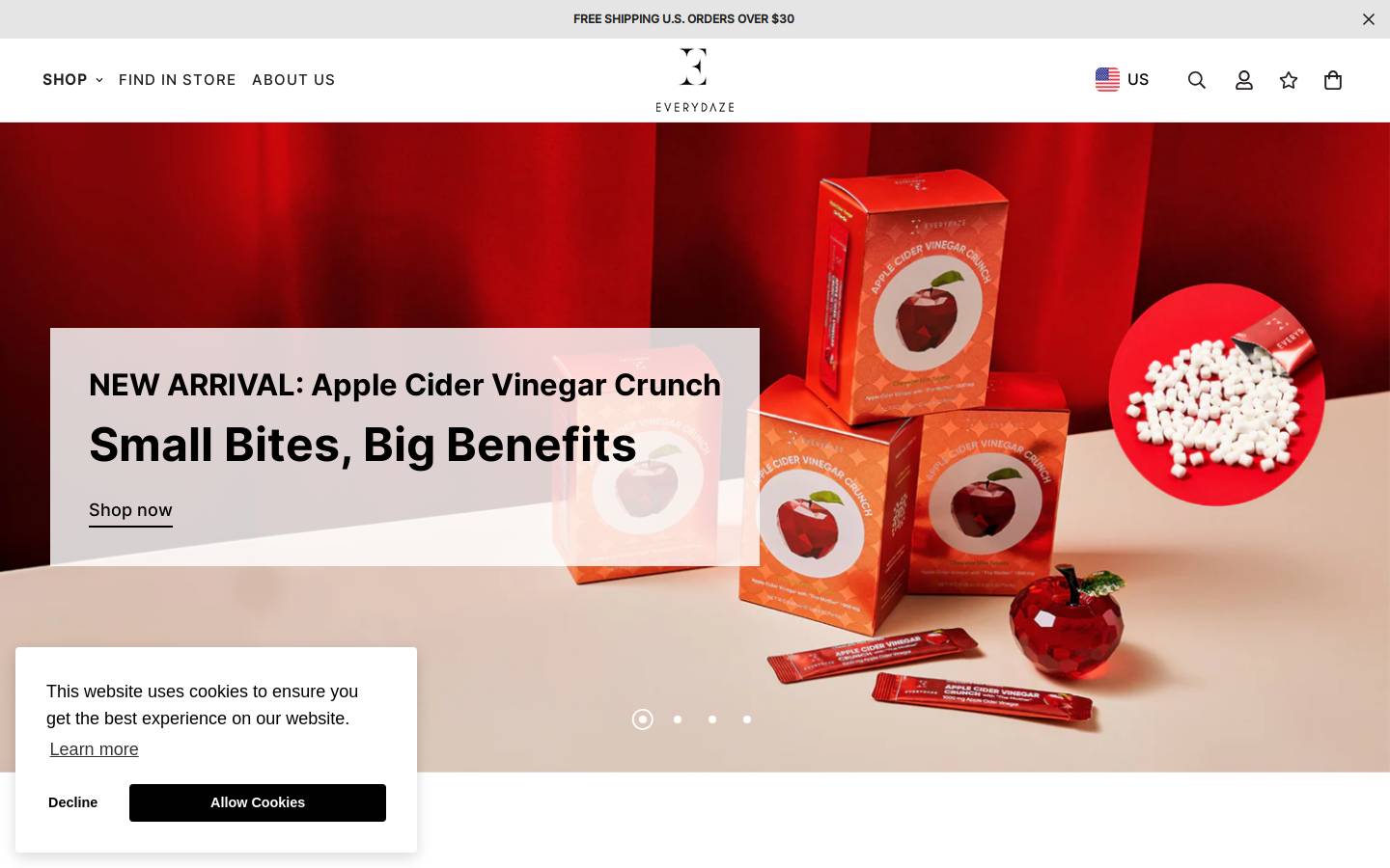 everydaze.com homepage screenshot