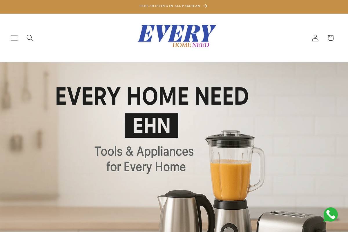 everyhomeneed.com homepage screenshot