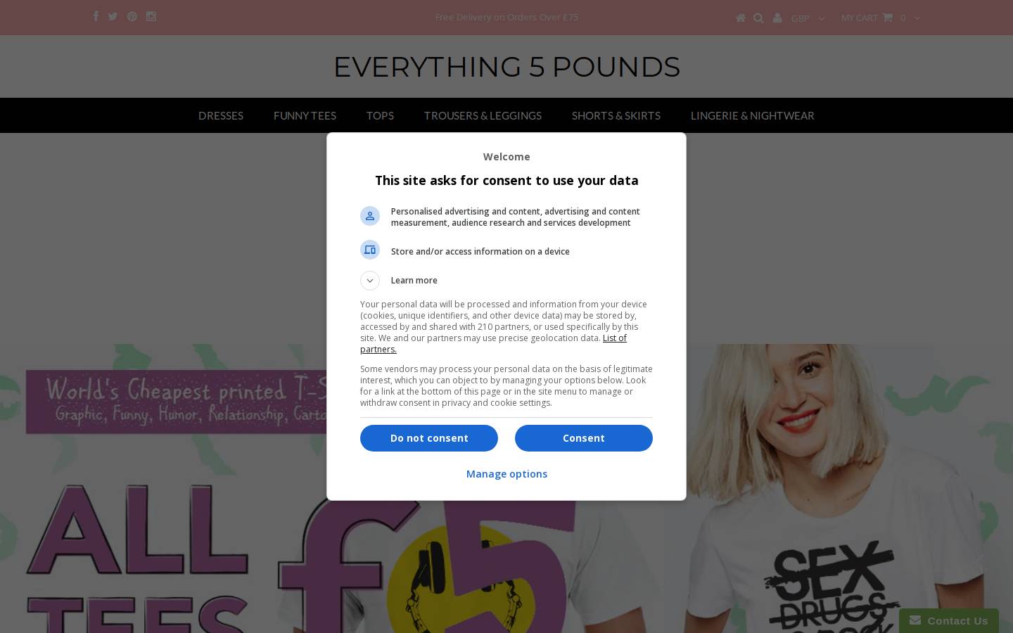 Everything5pounds homepage screenshot