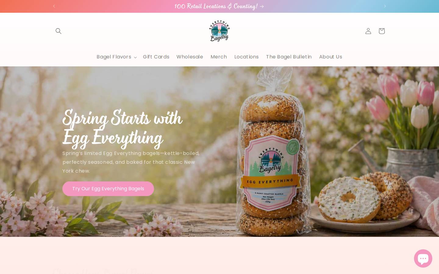 everythingbagelry.com homepage screenshot