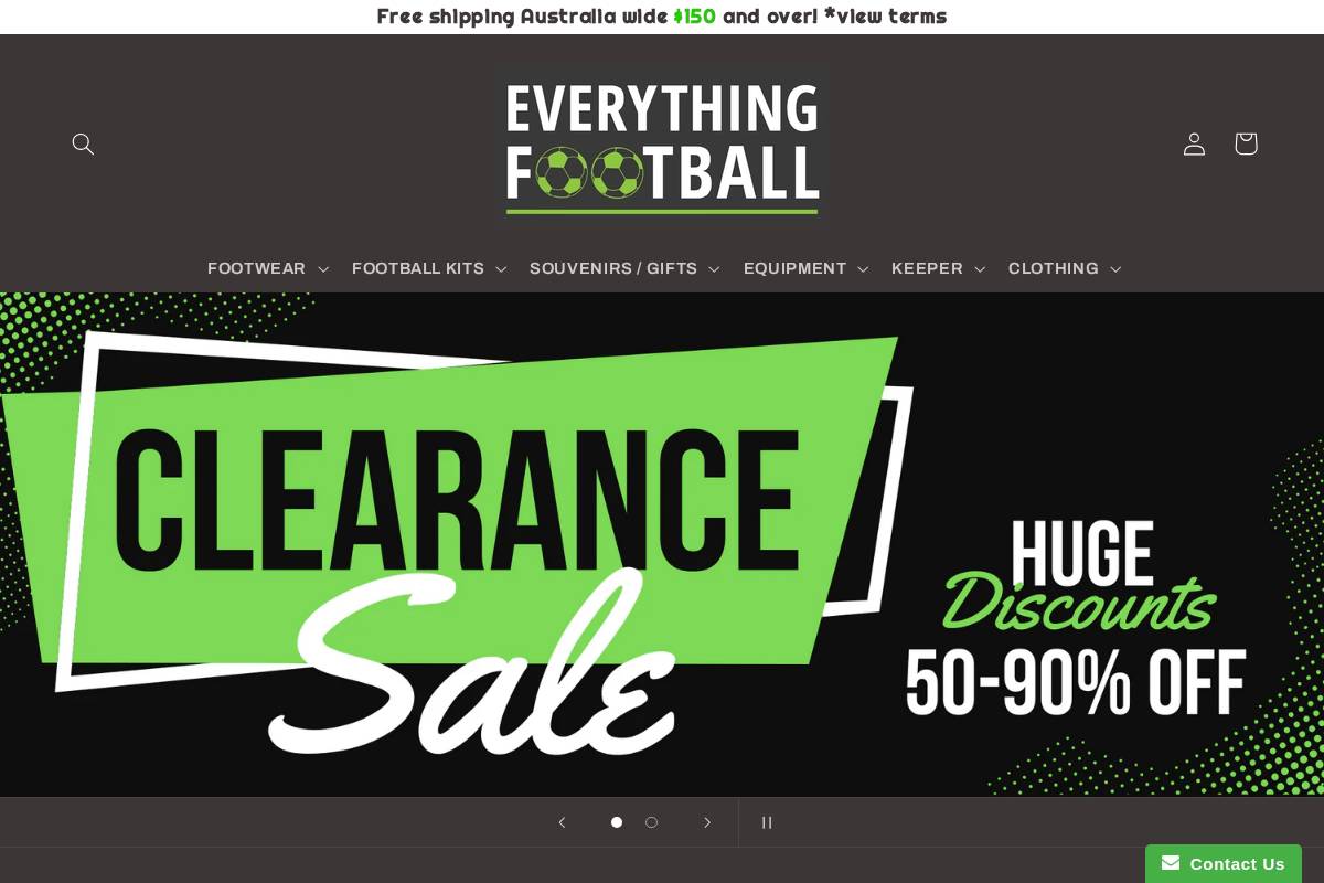 everythingfootball.com.au homepage screenshot