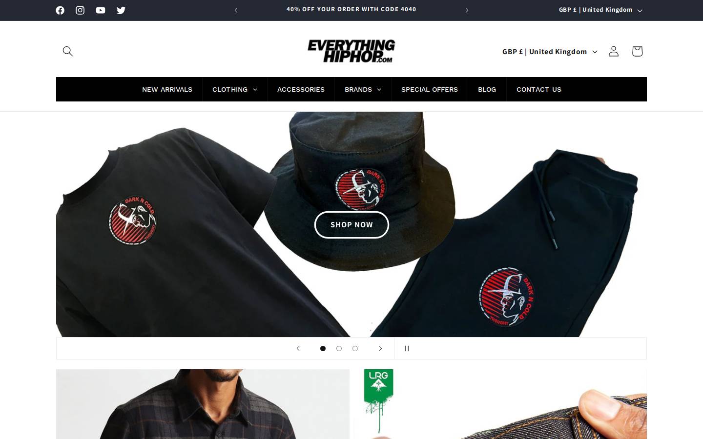 Everythinghiphop.com homepage screenshot