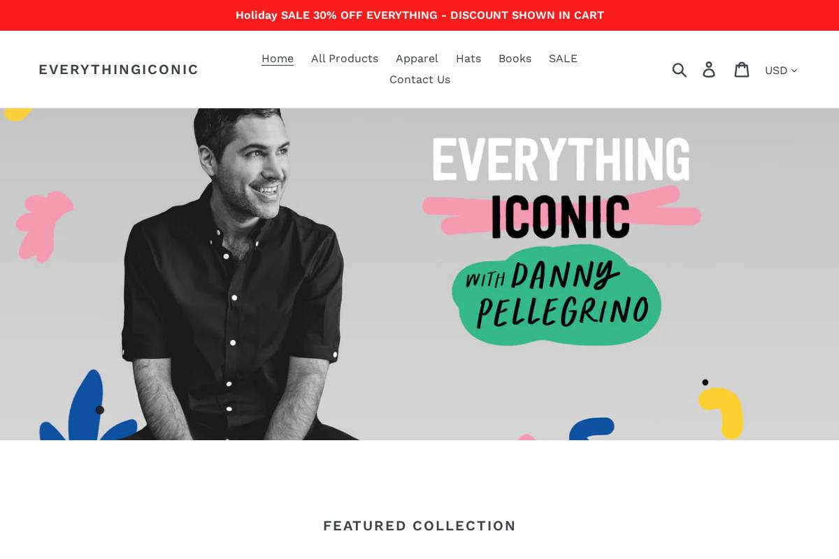 everythingiconic.store homepage screenshot