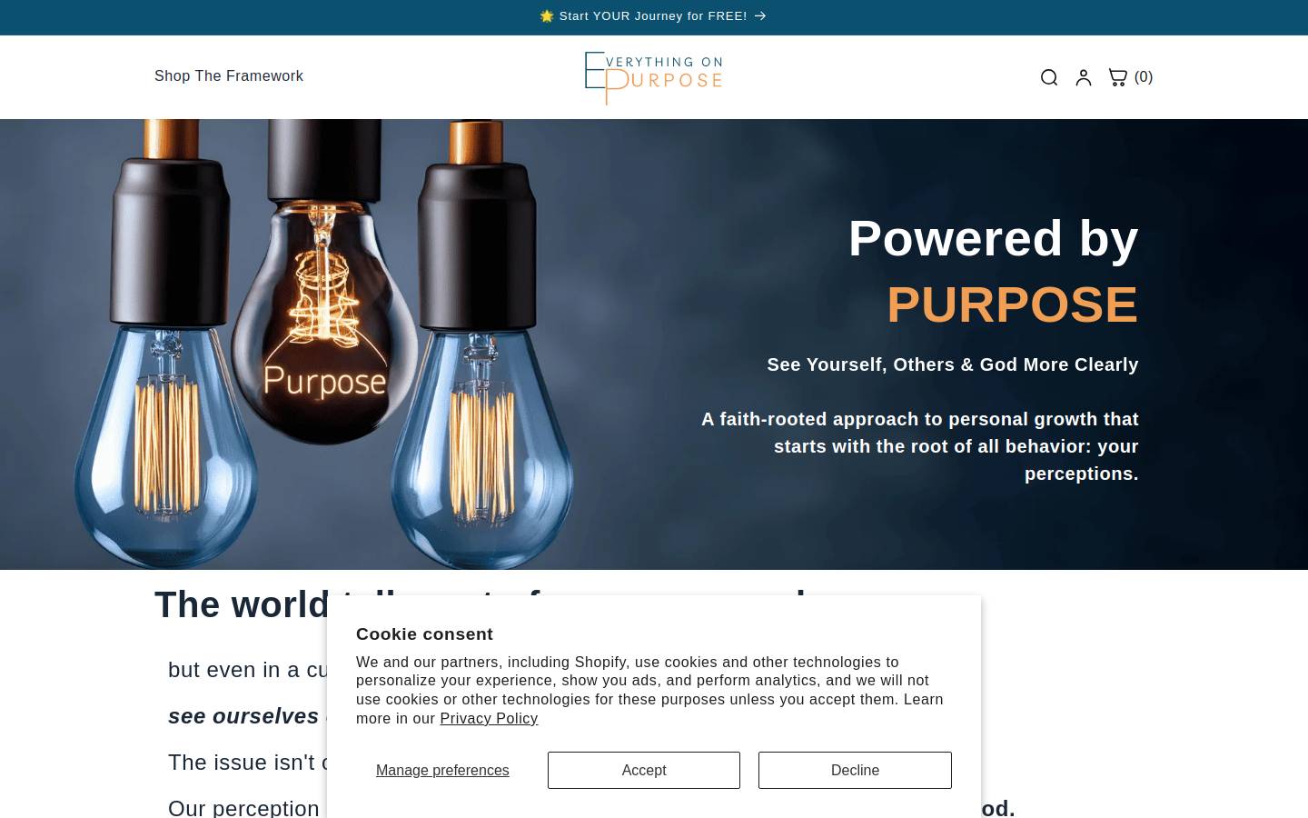 everythingonpurpose.com homepage screenshot