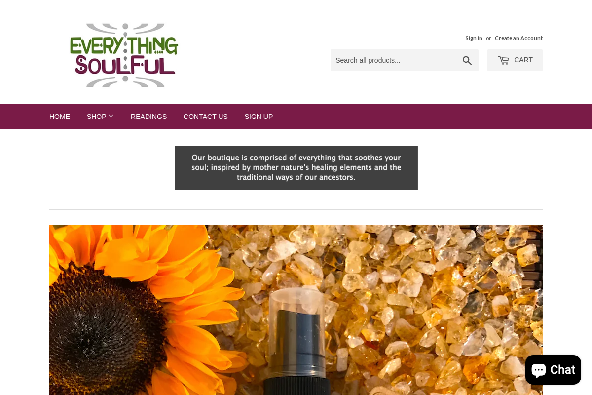 EVERYTHiNG SOULFuL homepage screenshot