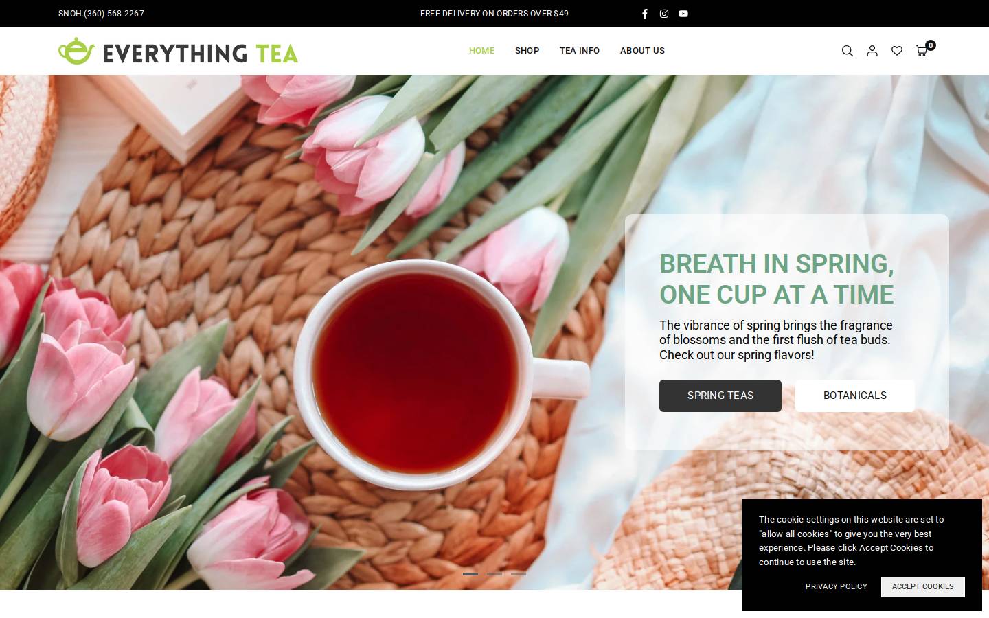 everythingtea.net homepage screenshot