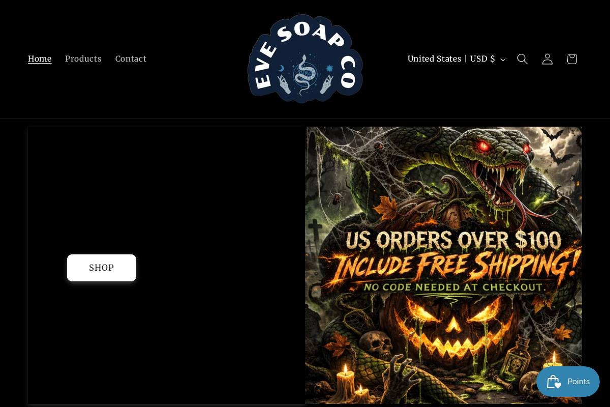 evesoapco.com homepage screenshot