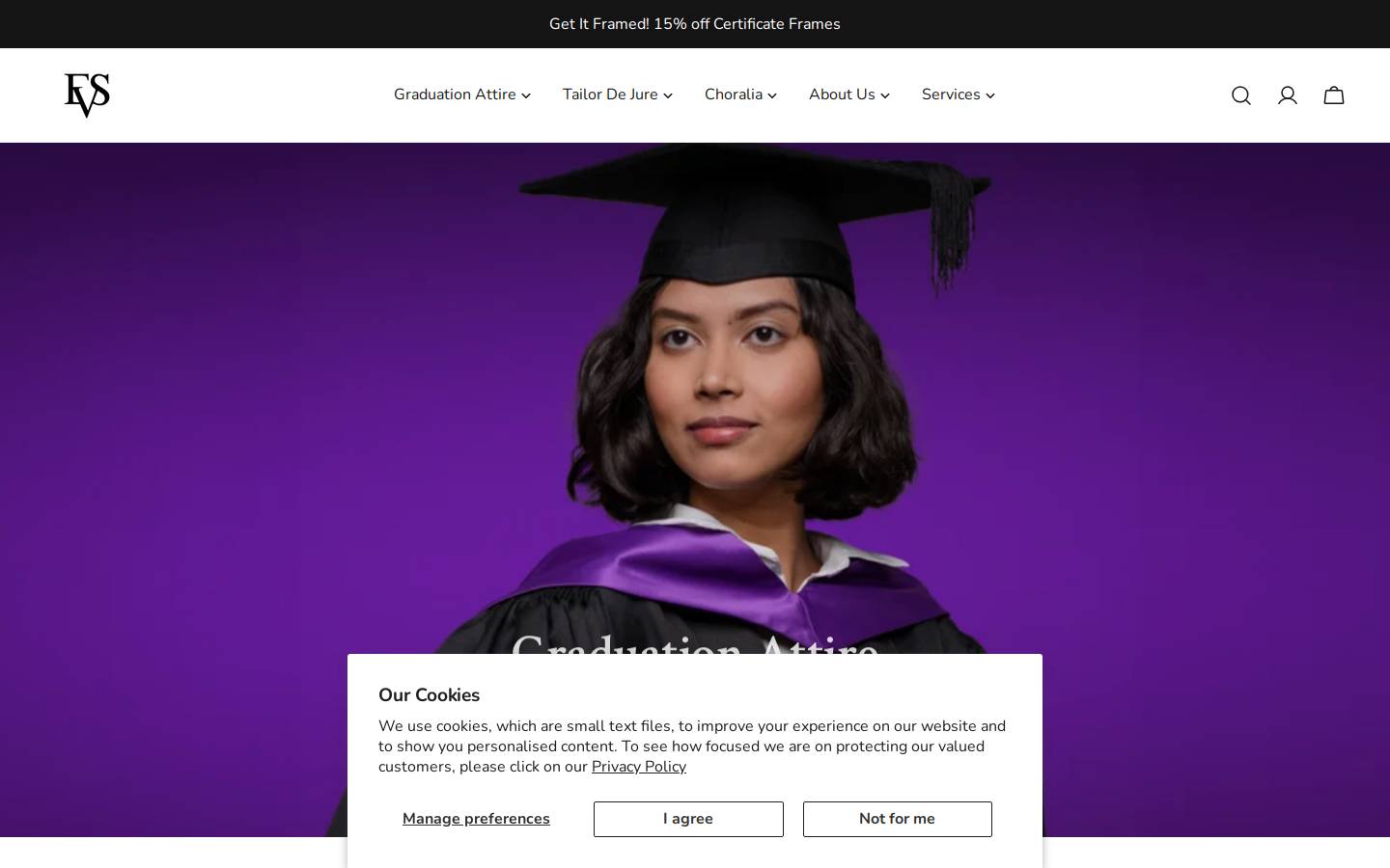 Evess homepage screenshot