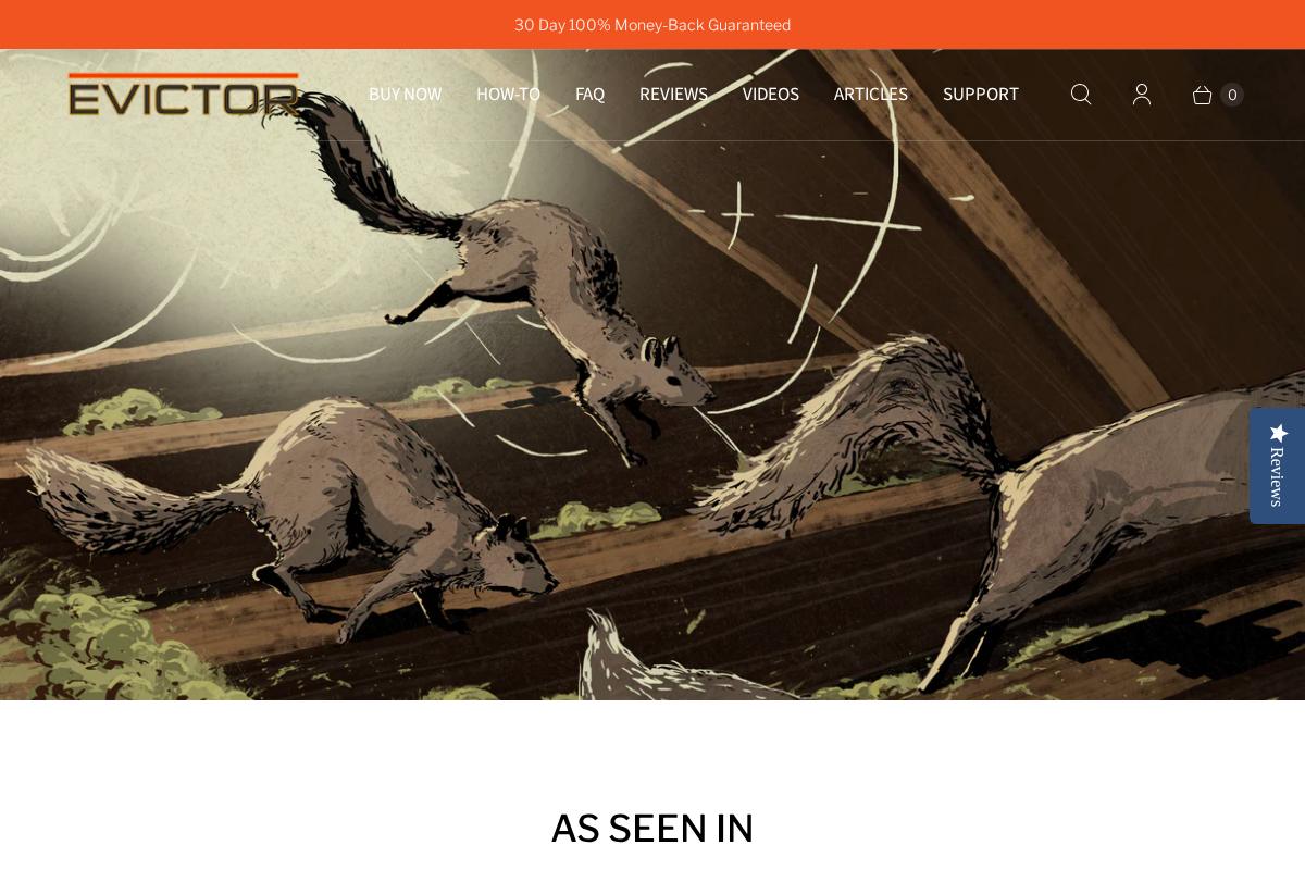 Evictor homepage screenshot