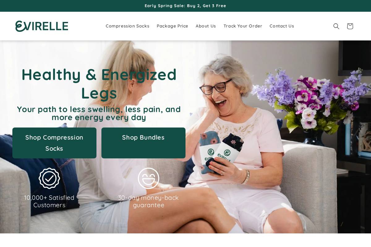 Evirelle homepage screenshot