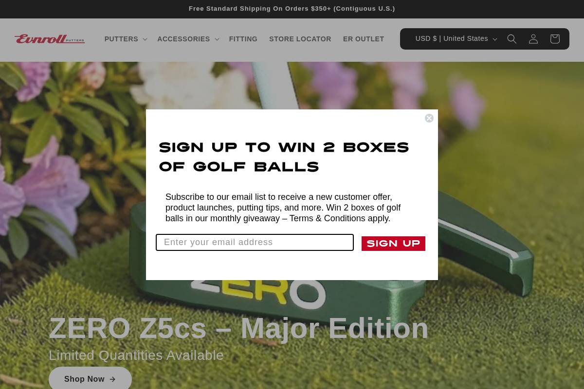 Evnroll homepage screenshot