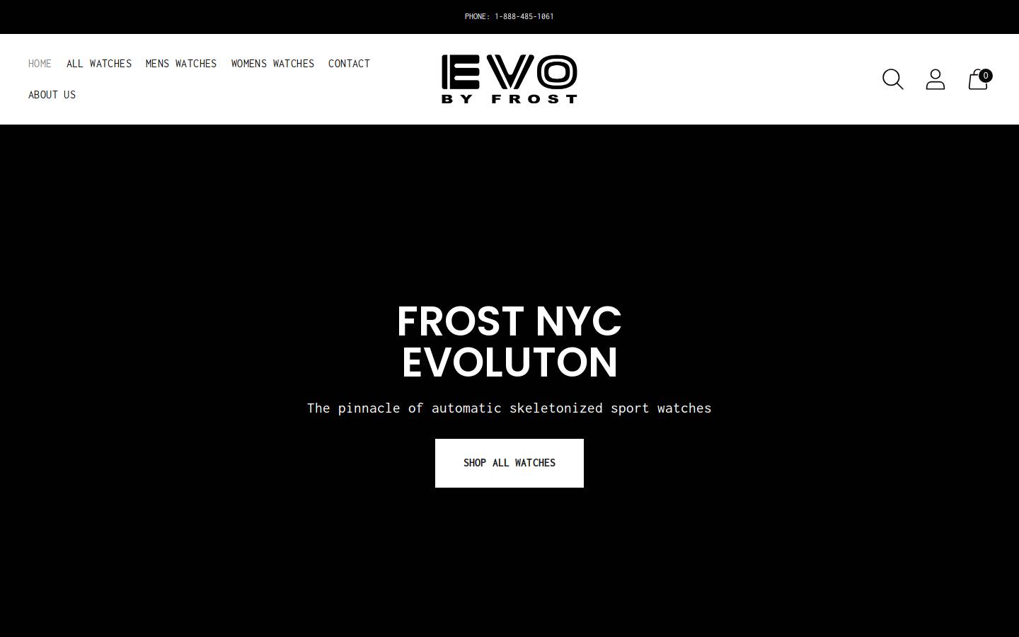 evobyfrost.com homepage screenshot