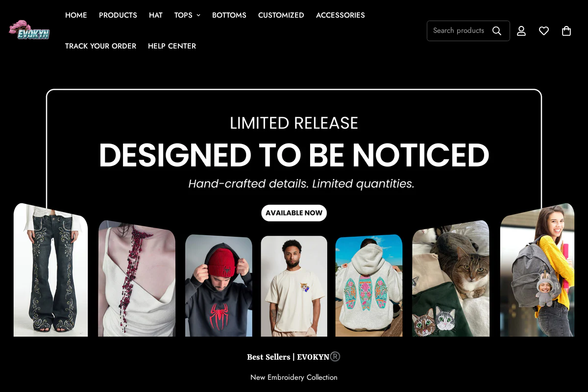 Evokyn homepage screenshot