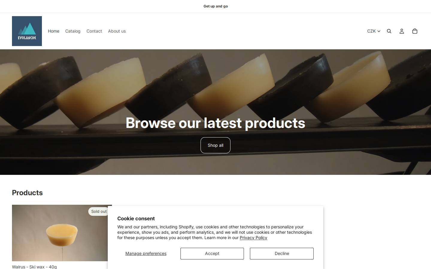 evolanche.com homepage screenshot