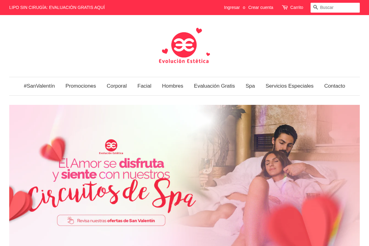 Evolución Estética homepage screenshot