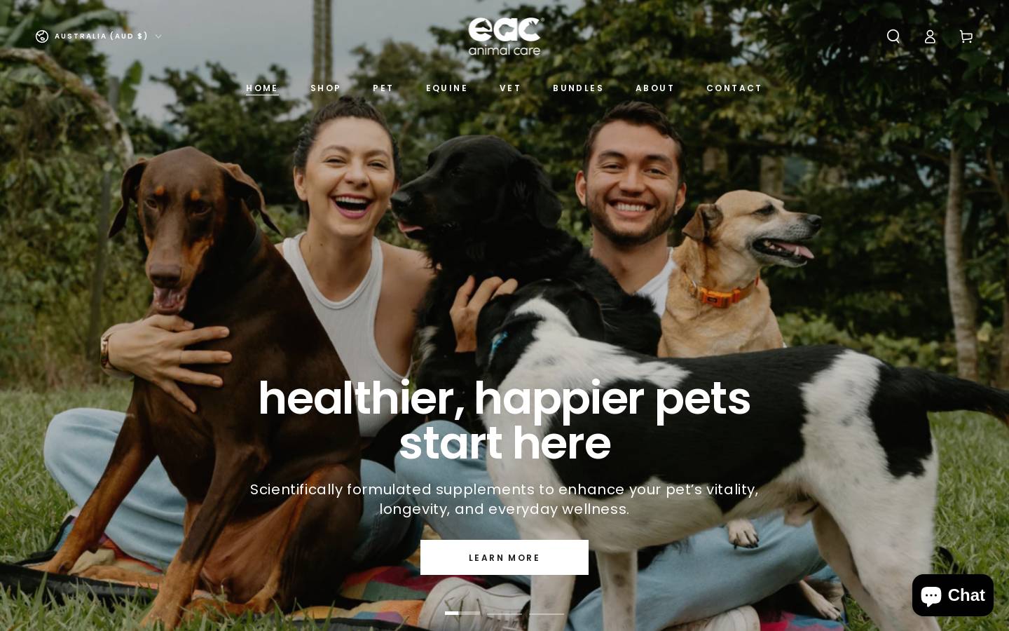 evolutionanimalcare.nz homepage screenshot