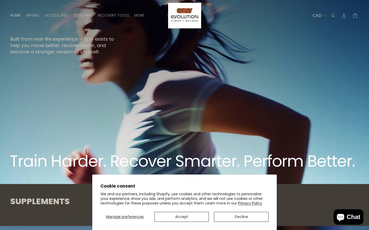 evolutionfitnessandwellness.com homepage screenshot