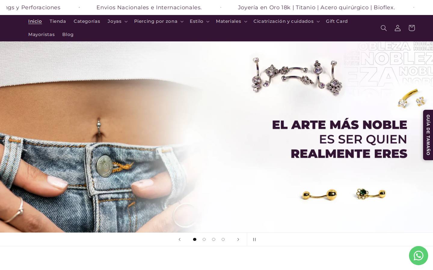 evolutionpiercing.co homepage screenshot