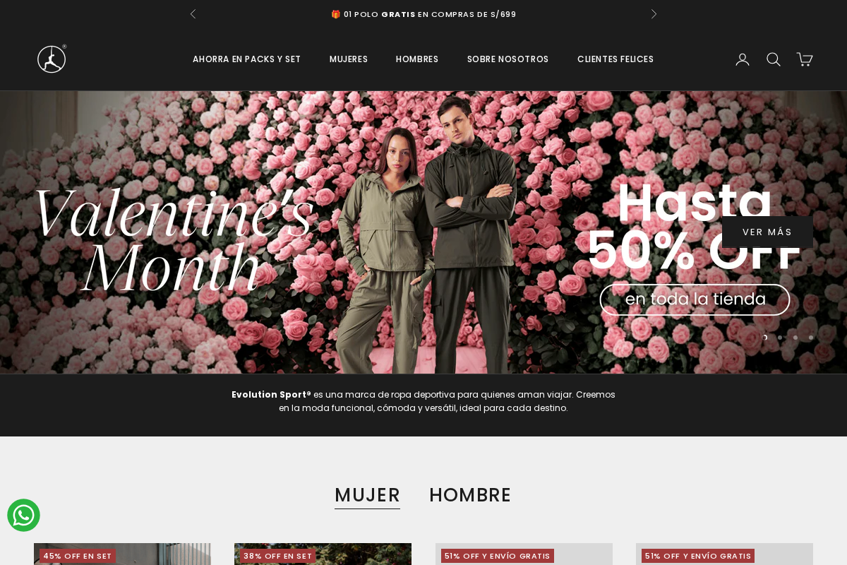 evolutionsport.com.pe homepage screenshot