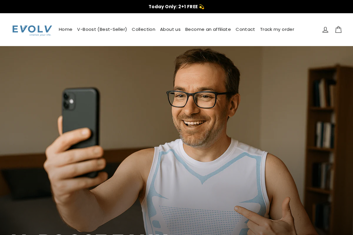 Evolv Off homepage screenshot