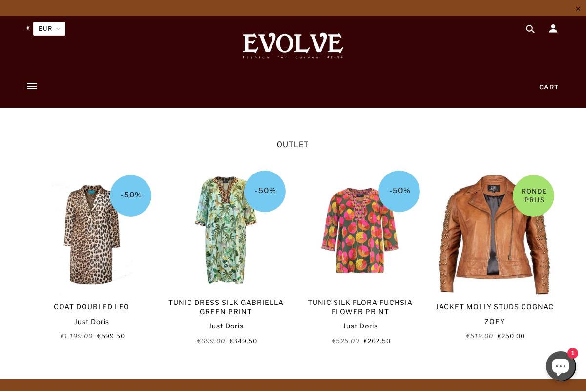evolveplus.shop homepage screenshot
