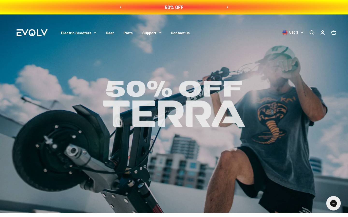evolvrides.com homepage screenshot