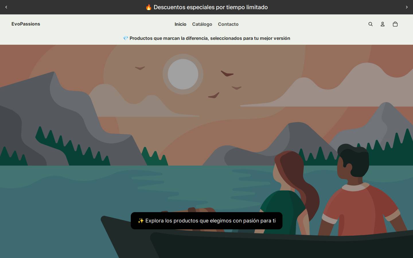 evopassions.store homepage screenshot