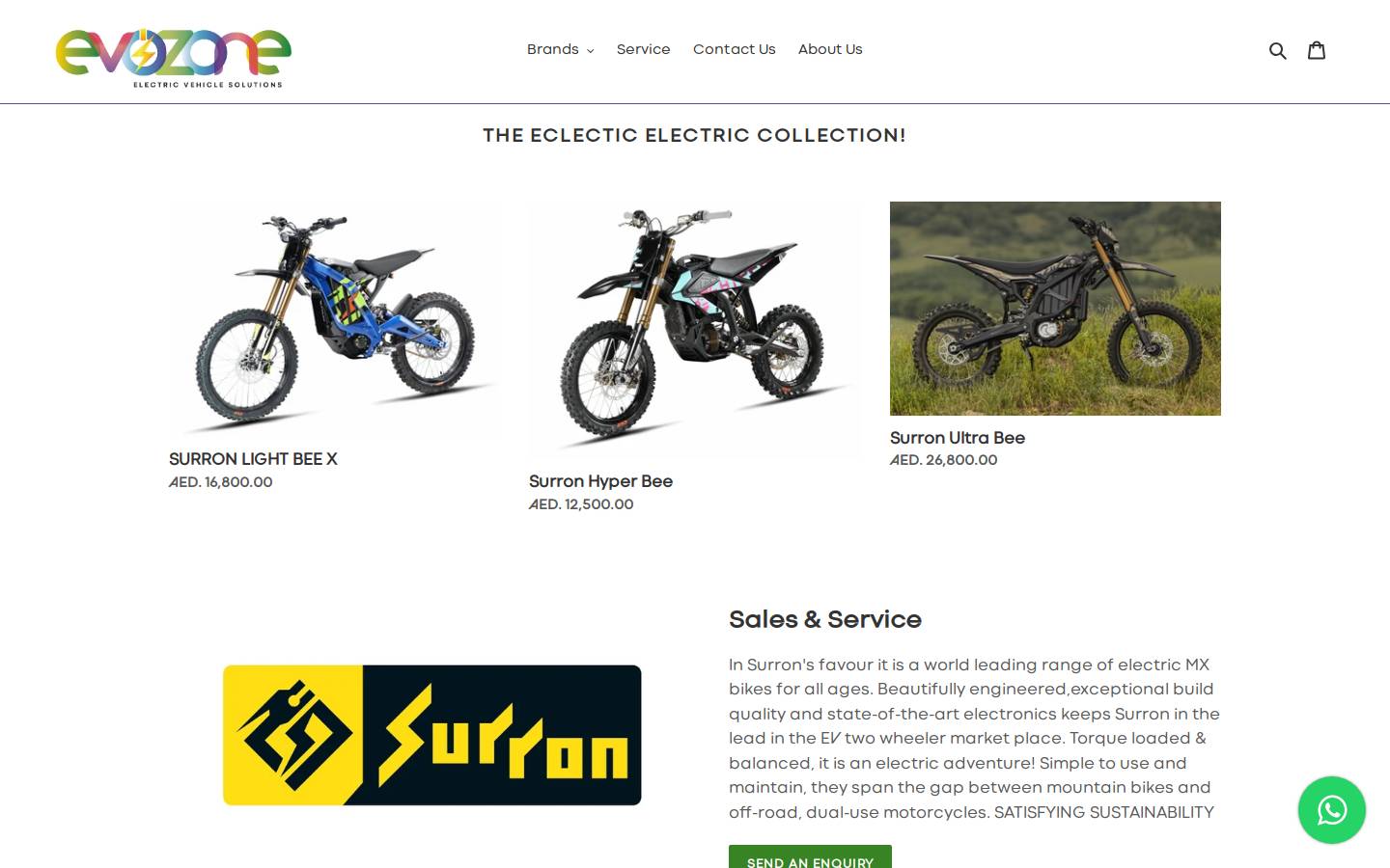 evozonemoto.com homepage screenshot