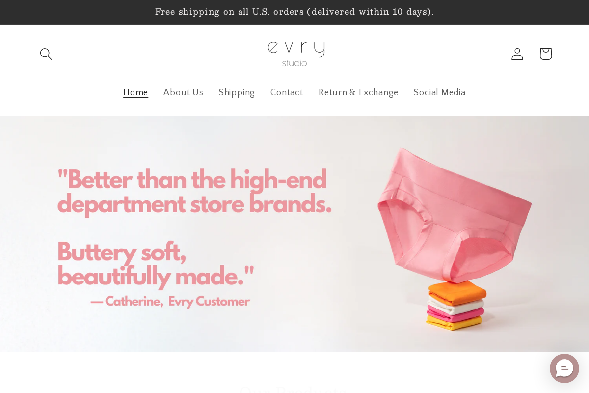 Evry Studio homepage screenshot