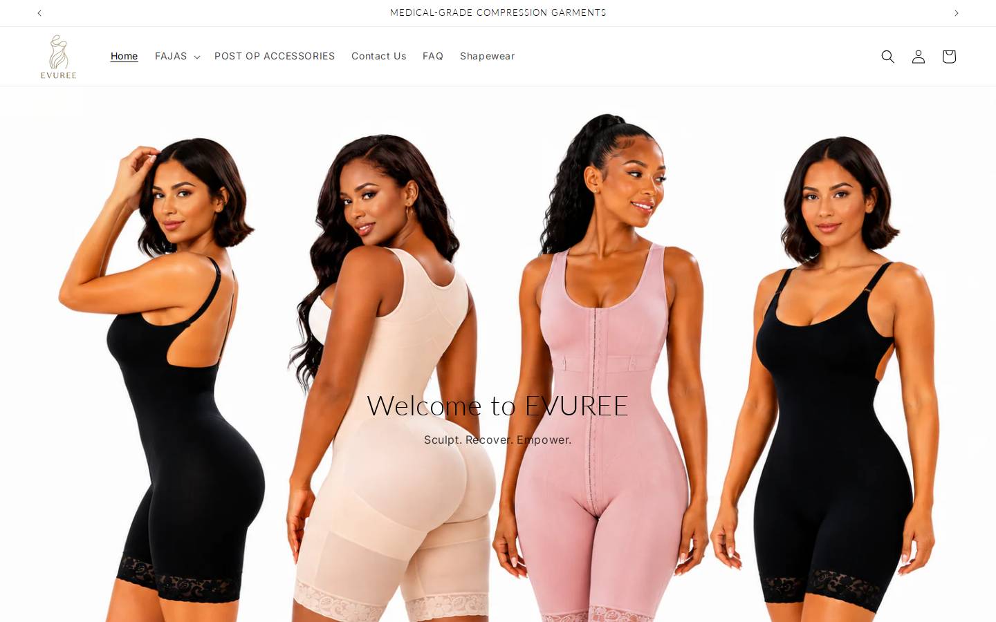 evuree.com homepage screenshot