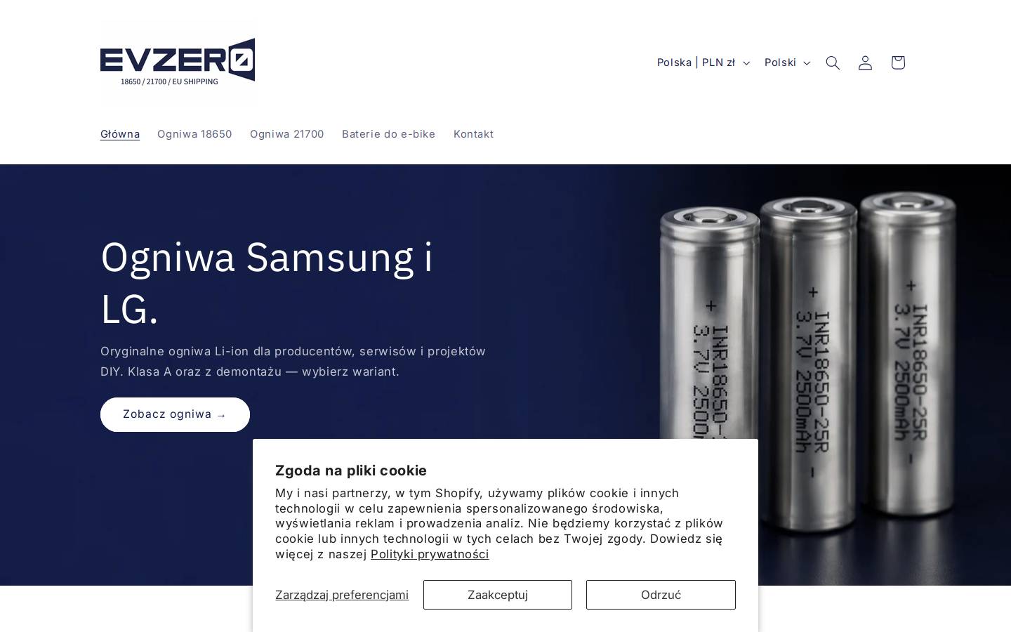 evzero.eu homepage screenshot