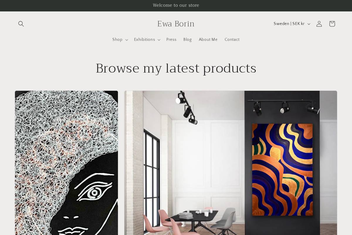ewaborin.com homepage screenshot