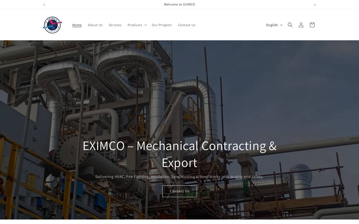 ex-imco.com homepage screenshot