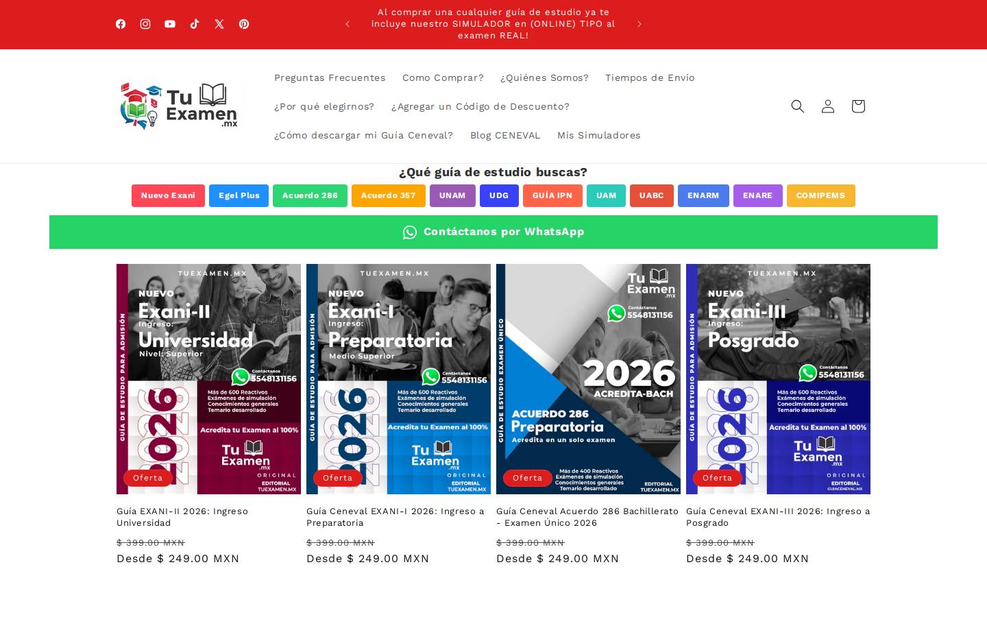examenesceneval.net homepage screenshot