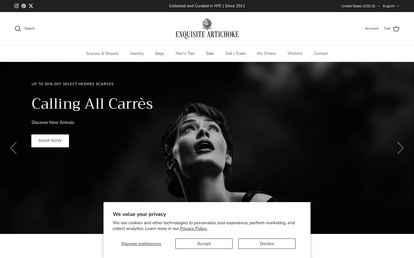 exanyc.com homepage screenshot