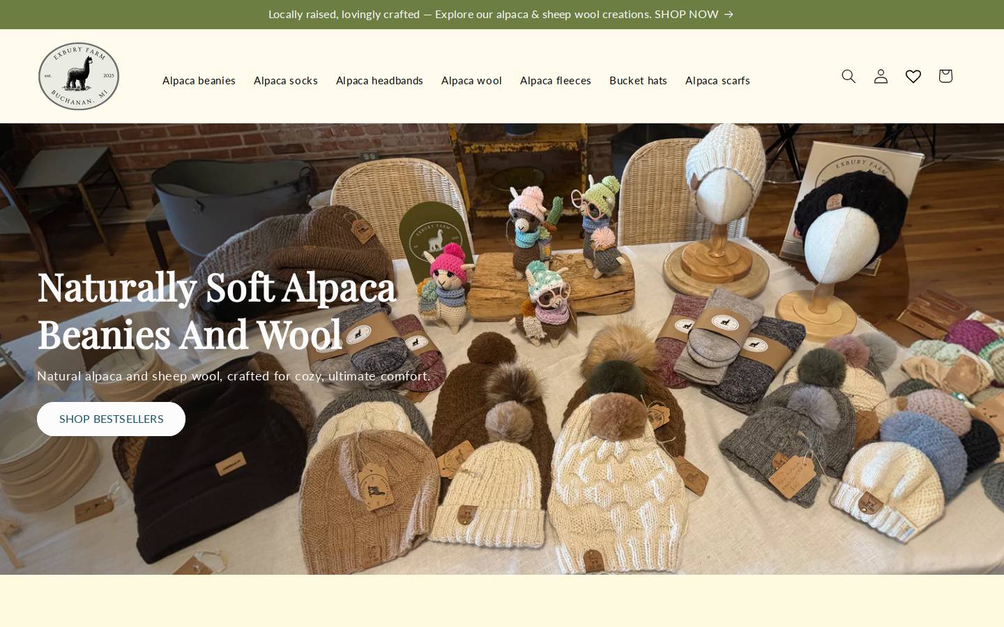 exburyfarm.com homepage screenshot