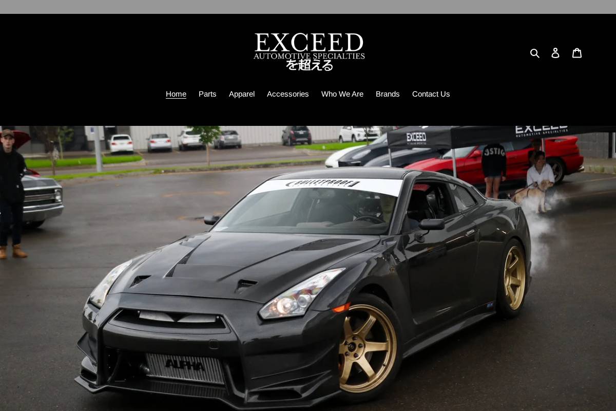 Exceed Automotive Specialties homepage screenshot