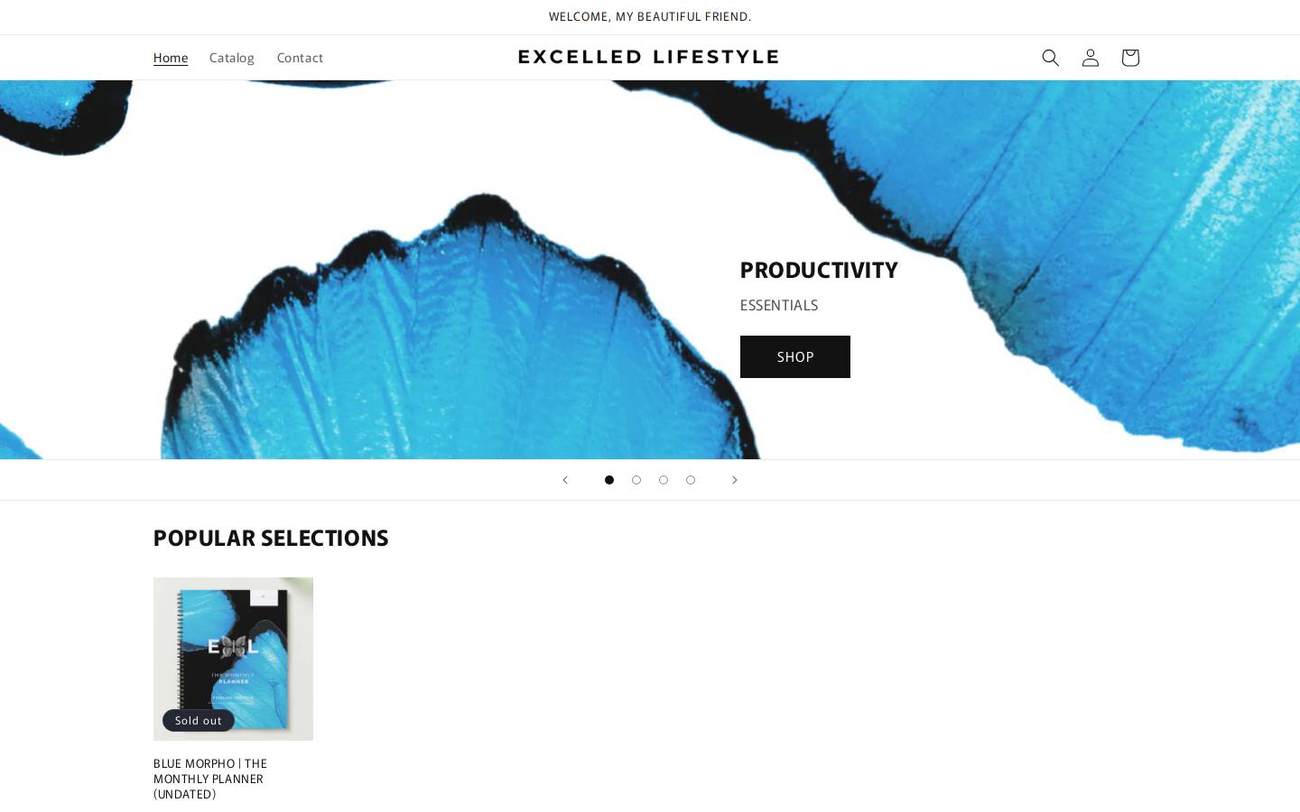excelledlifestyle.com homepage screenshot