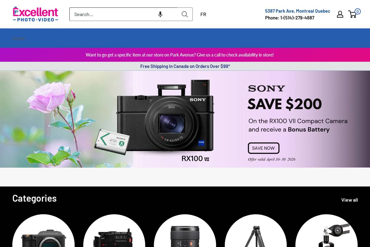 Excellent Photo homepage screenshot