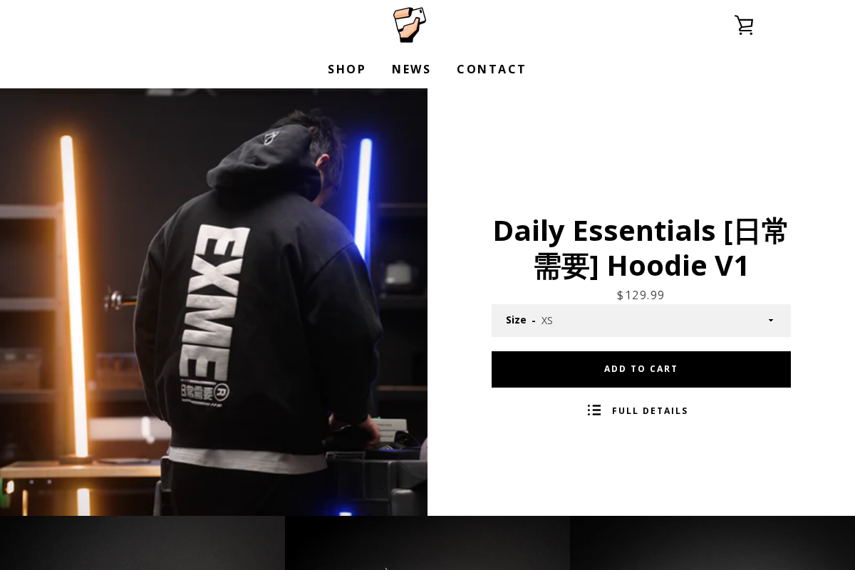 Excessorize Me. homepage screenshot