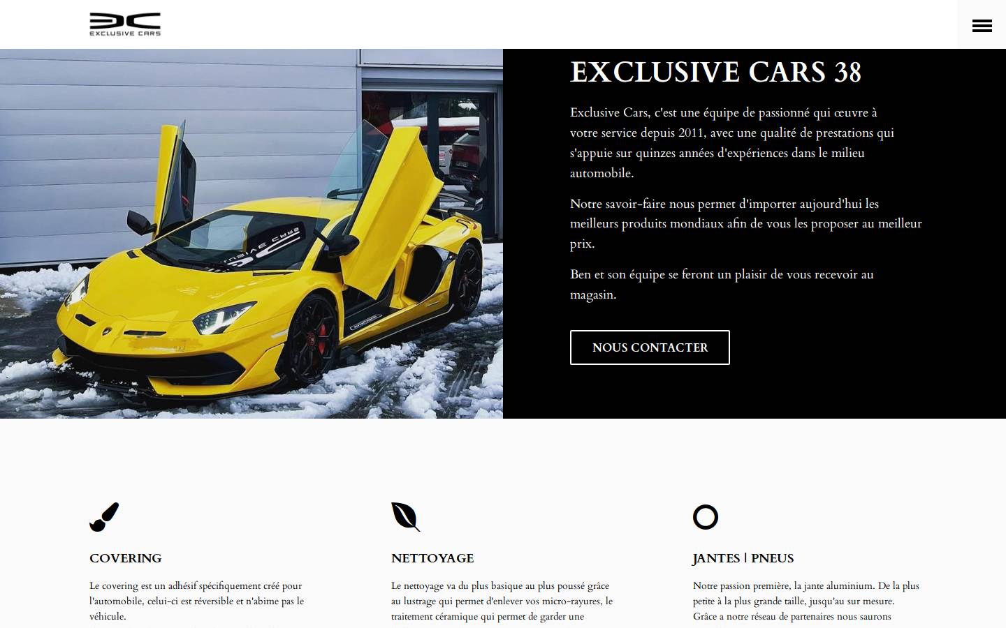 exclusivecars38.com homepage screenshot