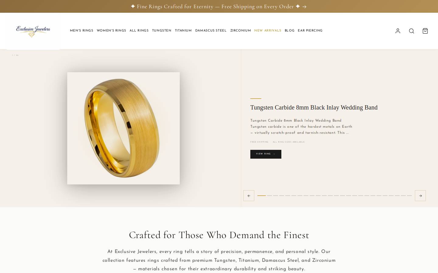 exclusivejewelersusa.com homepage screenshot