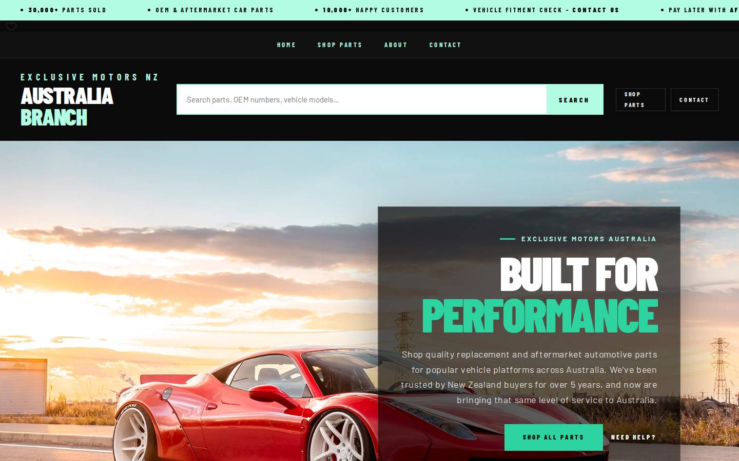 exclusivemotorsau.com homepage screenshot