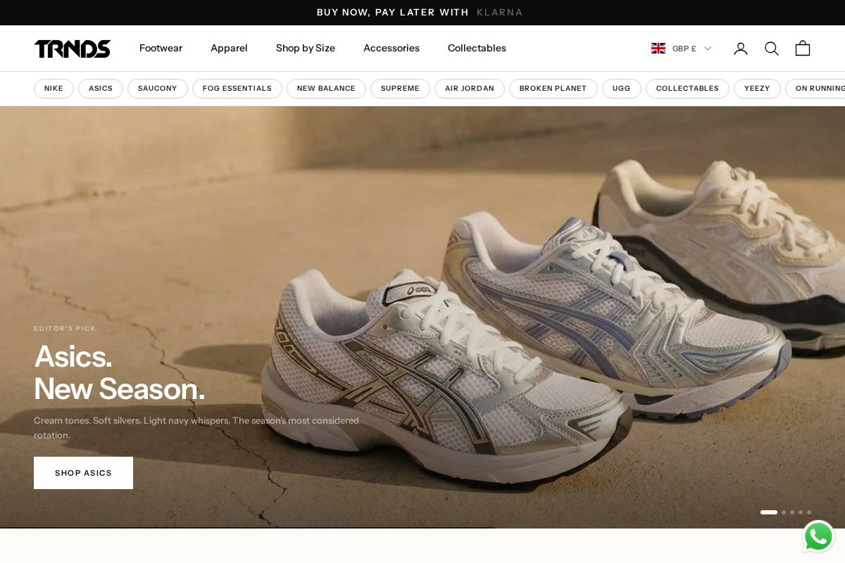 TRNDS LTD homepage screenshot