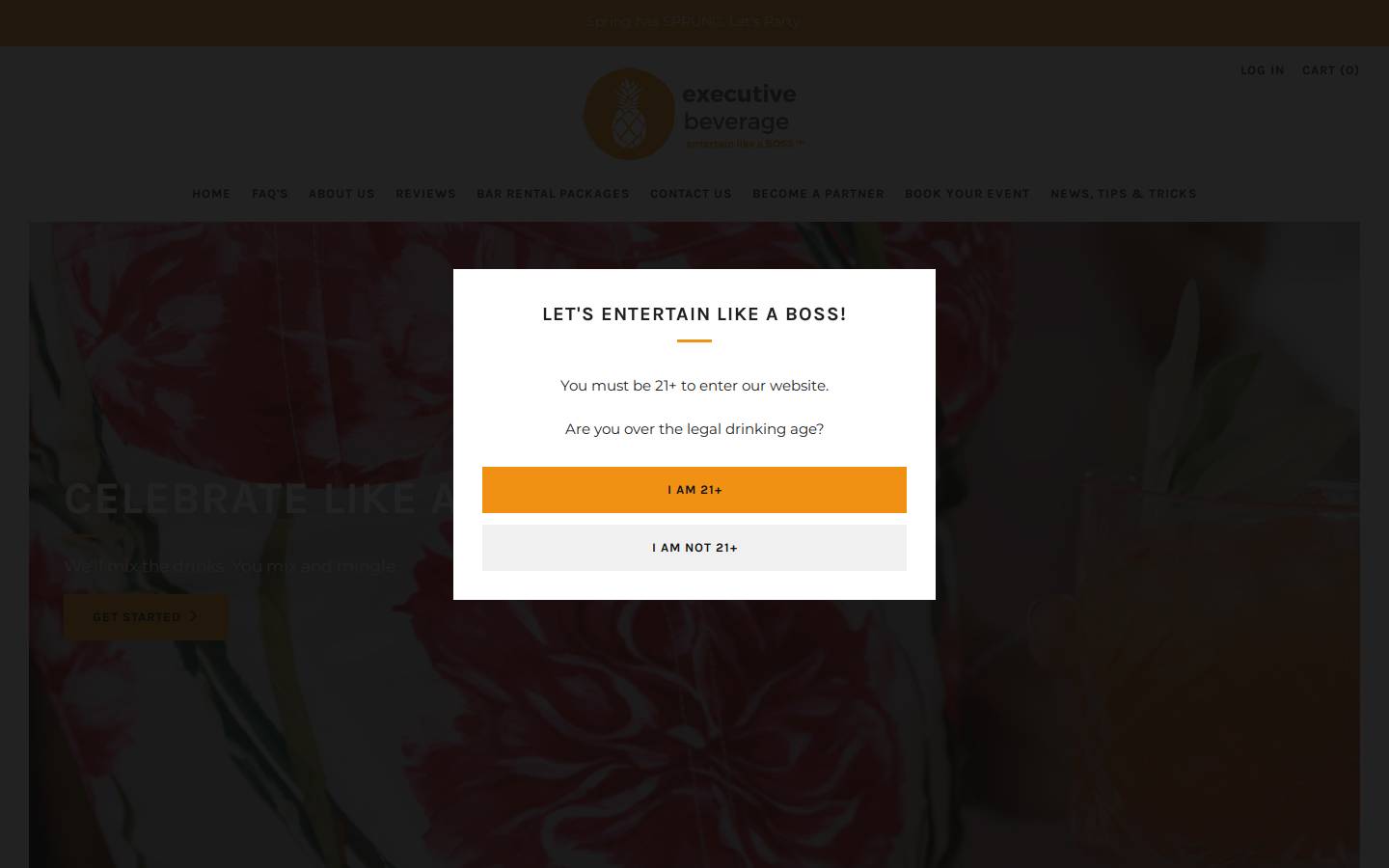 execbeverage.com homepage screenshot