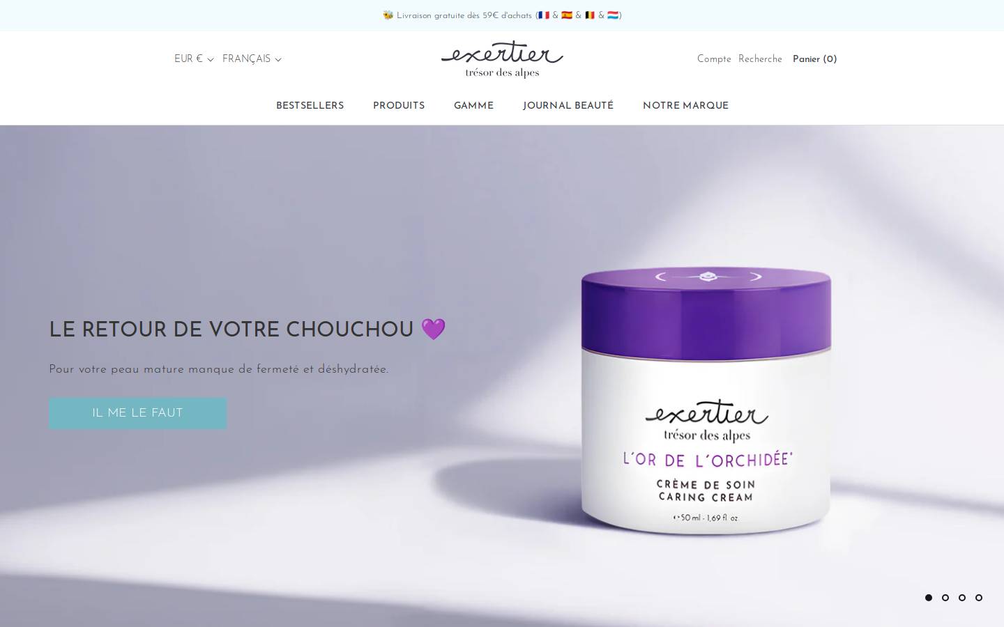 exertier.fr homepage screenshot