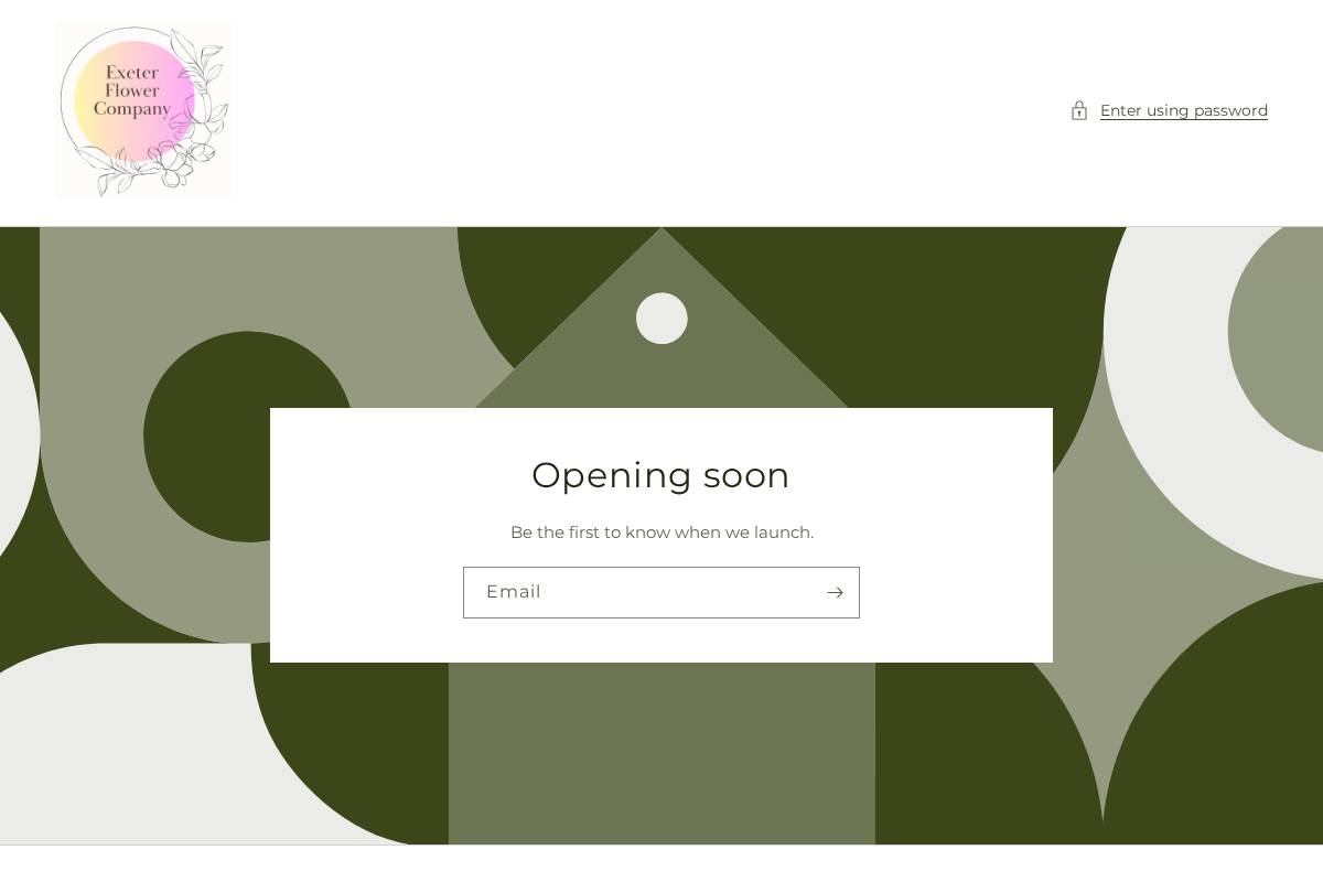 exeterflowers.com homepage screenshot