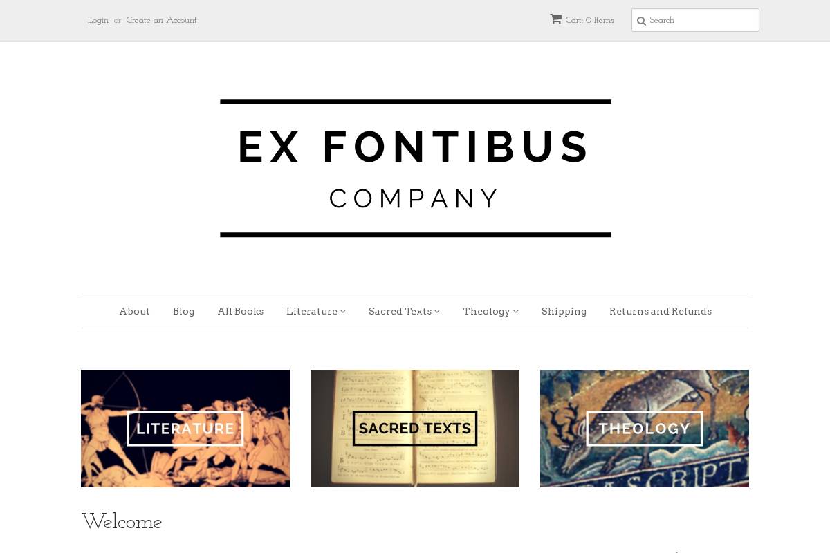exfontibus.com homepage screenshot