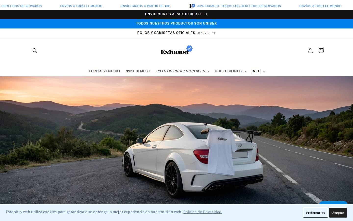 EXHAUST homepage screenshot