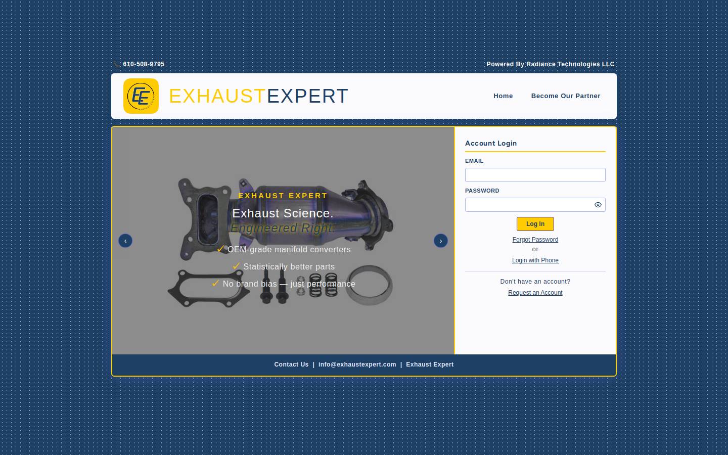 exhaustexpert.com homepage screenshot